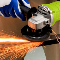 Meuleuse d'angle sans fil sans balais 20V 5 pouces 1400W 10000 tr/min pour préparation, polissage et meulage de surfaces métalliques