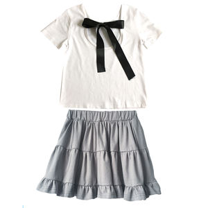 Blusa y Falda de Mariposa sin Espalda para Niñas Pequeñas, Vestido Infantil para Oportunidades de Distribución por Aliexpress China - Product Image 1