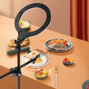 Luce ad Anello per Selfie <span class=keywords><strong>F2</strong></span> 10'' con Supporto per Telefono, Illuminazione per Videoconferenze, Luce Fotografica per Lavoro Remoto e Selfie - Product Image 4