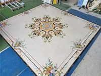 Mosaïque moderne en marbre à jets d'eau pour intérieur, décoration de fond pour hôtels et villas, motif de sol personnalisable pour entrée et hall.