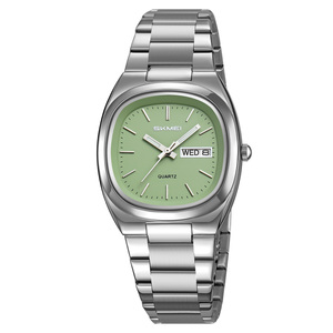 Skmei 2420 Heren Quartz Horloge Met Zwart Vierkant Roestvrijstalen Band Datum Display Waterdichte Mode Groothandel Horloges - Product Image 1