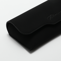 Étui à lunettes en cuir rectangulaire minimaliste, boîte de rangement portable magnétique, étui à lunettes personnalisé, résistant aux chocs