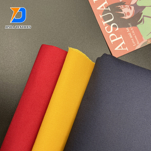 Jinda Quần Vải Dệt Kim 260gsm Co Giãn Vải Thun <span class=keywords><strong>TC</strong></span> 65/35 Polyester Cotton 98% Cotton 2% Elastane Vải Chéo - Product Image 5