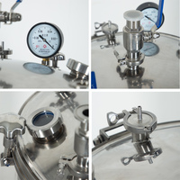 Réservoirs à enveloppe en acier inoxydable, sous vide, 400 litres, mélangeur-réacteur en acier inoxydable à enveloppe