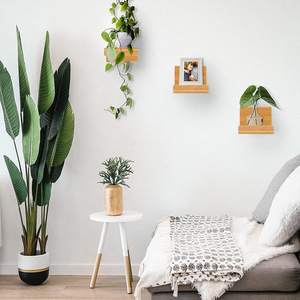 Ensemble d'étagères flottantes robustes et fonctionnelles, étagère murale en bambou décorative - Product Image 6