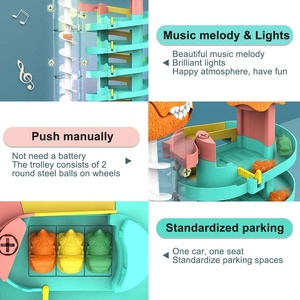 Jouet d'aventure en voiture de dinosaure Parking de <span class=keywords><strong>garage</strong></span> en plastique à plusieurs niveaux avec route de montagne Super jouet de fente de parking - Product Image 4