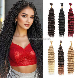 热卖2025便宜的工厂价格生巴西头发散装头发编织Supre双拉无脱落无缠结 - Product Image 3