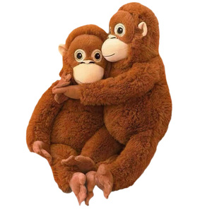 Boneka Monyet Lucu Pasangan Bantal Mainan Kartun Super Lembut Isi Kapas PP Dapat Dicuci - Product Image 6