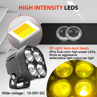 Nouveau projecteur LED antibrouillard 5D bicolore 3 pouces 120W haute puissance, phare de travail LED de recul 4x4 tout-terrain à faisceau spot pour pare-chocs