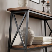 Console d'entrée moderne en bois massif convertible à 5 niveaux, meuble étroit pour la maison
