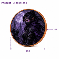 Pièce commémorative Bane of Shadows - Pièce de cuivre de collection de 40 mm - Pièce d'art gothique Assassin pour cadeau et décoration