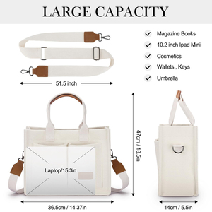 Nhà Máy Trực Tiếp 2026 Ví Làm Việc Máy Tính Xách Tay Cuốn Sách Túi Túi Xách Du Lịch Y Tá Cao Đẳng Quà Tặng Crossbody Hàng Tạp Hóa Vải Tote Túi - Product Image 5