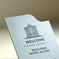 Hotel-Schlüsselkartenhülle mit individuellem Logo-Druck auf dickem Premium-Papier, Heißprägung in Gold oder Silber, für maßgeschneiderte Größenanfertigung