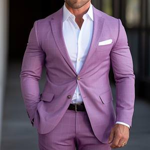 Vente en gros Ensemble deux pièces italien d'affaires slim de qualité supérieure pour hommes, pantalon, blazer, costume officiel, costume pour hommes fabriqué en Chine - Product Image 5