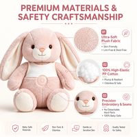 Jouet en peluche interactif intelligent en forme de lapin chantant, doux pour la peau, pour bébés et tout-petits, décoration personnalisable, couleur sur mesure – Grande Vente