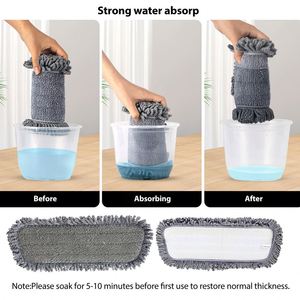 Maxfree Balai serpillère pulvérisateur rotatif à 360° en microfibre pour eau et poussière, outil de nettoyage de sol écologique avec panier en plastique - Product Image 6