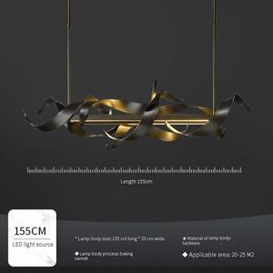 Jylighting hiện đại Bắc Âu kim loại đèn chùm treo ánh sáng mặt dây chuyền màu đen xoắn ốc trang trí nhà bếp nhà hàng đèn chùm - Product Image 2