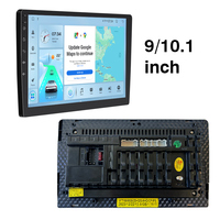 Pemutar DvD mobil Android 12, 9 inci sistem Multimedia Radio mobil nirkabel Android Auto CarPlay Monitor Multimedia layar sentuh