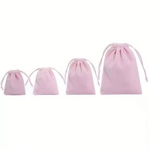 Sac cadeau rectangulaire portable en velours et flanelle fait main, personnalisé, avec cordon de serrage et logo sur mesure, pour la vente en gros Packbloom - Product Image 5