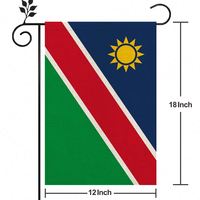 Drapeau de la Namibie en lin de haute qualité pour l'extérieur, 12*18 pouces, différents styles au choix