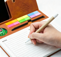 Ensemble cadeau carnet et notes autocollantes avec porte-stylo, logo personnalisé, impression UV sur papier, cadeau promotionnel OEM