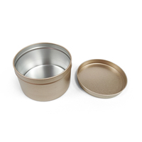 Stock de boîtes de conserve rondes en aluminium doré Pot de conserve Bocaux cosmétiques 5ml à 350ml Emballage aluminium métal aluminium