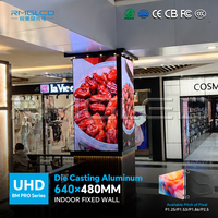 Écran LED haute définition 4K P1.5 P1.86 P2, installation facile, design fixe, écran couleur pour centre commercial