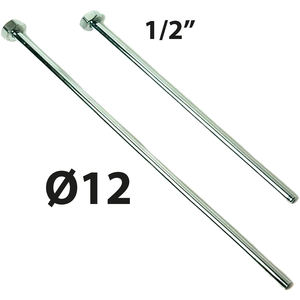 Tube complet en cuivre chromé avec capuchon femelle 1/2 MM 12-CM 50 pour outil de tournage 12 cm 50 - Product Image 2