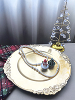 Assiettes de présentation créatives haut de gamme dorées pour le commerce international, assiettes à gâteau, décorations de table pour mariages, dîners et fêtes de Noël