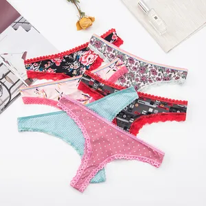 clear stock promotion price light soft t-pants sexy lace thong suppliers sexy underwear women undergarment satin panties