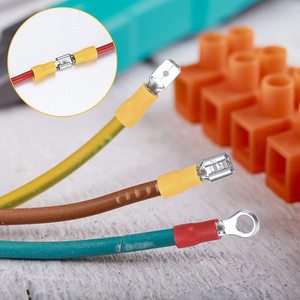 Kit Assortito 480/300/280 Pezzi Connettori per Cavi in Rame Isolati Terminali Elettrici a Forcella ad Anello in Plastica Crimpati - Product Image 6