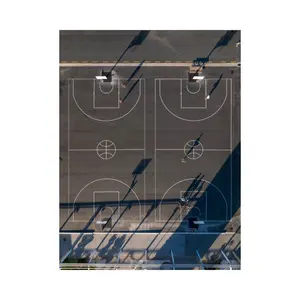 Carreau de basket-ball pour aire de jeux, tapis de court à base de caoutchouc pour les activités de plein air sûres, système de court de tennis, plancher flottant