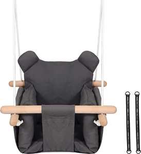 Columpio de lona para bebé, respaldo alto con cadenas ajustables, columpio colgante, columpios para bebé - Product Image 5