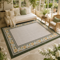 Tapis tufté à la main de qualité supérieure, style traditionnel, motif floral, à poils coupés, sur mesure, pour salon et projets hôteliers
