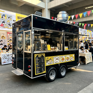 Remorque alimentaire commerciale avec ventilateur de toit, machine à soufflé et comptoir pour exposition d'anime d'Asie de l'Est - Product Image 1
