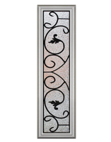 Grille décorative en fer forgé sur mesure avec motif en verre, antirouille, durable, pour la décoration de portes et fenêtres d'entrée de villa