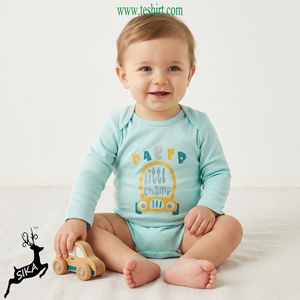 Venta al por Mayor de Mamelucos para Bebés de Tirupur, Algodón Orgánico, Unisex, con Botones a Presión, Manga Larga, Multicolor, para Recién Nacidos, Temporada de Primavera - Product Image 1