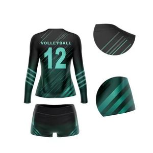 เสื้อวอลเลย์บอลสีเหลืองแบบซับลิเมชั่นเต็มตัว ดีไซน์ใหม่ ขายดี ชุดกีฬาสำหรับผู้หญิง คุณภาพสูง - Product Image 6