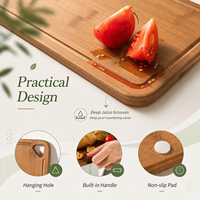 Ensemble de 3 planches à découper en bambou carbonisé, norme européenne, fabrication OEM, planches à découper de qualité alimentaire, fournisseur de production en masse