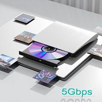 Unidad externa de DVD con USB 3,0 para portátiles, compatible con Windows 11/10/7/8/XP Mac MacBook