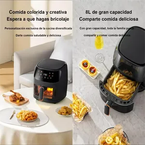 Friggitrici ad aria intelligente 8L grande capacità per uso domestico multifunzionale <span class=keywords><strong>Smart</strong></span> Oil-free senza fumo AirFryers forno elettrico 220V - Product Image 3