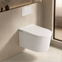 Bidet intelligent mural de luxe en gros avec réservoir intégré pour les entrepreneurs en projets hôteliers