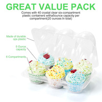 Scatola di imballaggio personalizzata per cupcake a conchiglia contenitore per alimenti per animali domestici per pasticceria