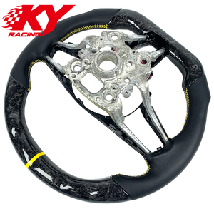 Volant sport en cuir LED en fibre de carbone forgée sur mesure pour Porsche 911 718 918 Panamera Macan Cayenne Cayman - Product Image 3