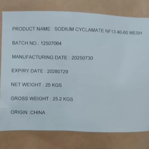 Edulcorantes alimentarios Ciclamato <span class=keywords><strong>de</strong></span> <span class=keywords><strong>sodio</strong></span> NP13 CP95 para bebidas - Product Image 1