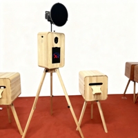 Portable Debout Rétro Surface Pro Double Face Shell Dslr Vintage Ipad Photomaton En Bois Machine Avec Appareil Photo et Imprimante