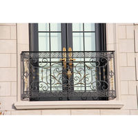 Barreaux de fenêtre en fer forgé de style Juliette pour maison moderne, garde-corps de balcon en acier, clôture noire, grilles de fenêtre, barres de sécurité