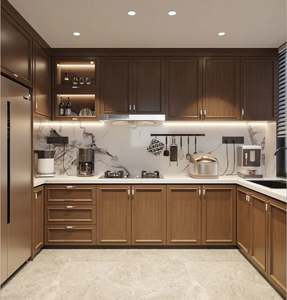 Mueble de Cocina Plegable de Melamina con Diseño Moderno que Ahorra Espacio, Mueble de Madera Maciza de Lujo con Cajones de Cierre Suave - Product Image 5