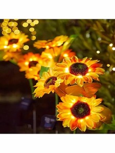 Simulated Outdoor <strong>Solar</strong> Sunflowers <strong>Smart</strong> Sense Garden <strong>Lights</strong> Yard Wedding Thanksgiving Decor <strong>Light</strong> Waterproof LED Lawn <strong>Light</strong> - Product Image 2