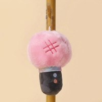 En gros, Porte-clés pendentif en peluche microphone dessin animé, Décoration de sac, Poupée en peluche douce personnalisée, Jouet animal en peluche pour cadeau